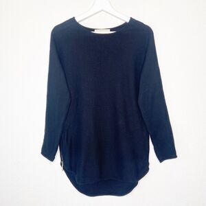 MICHAEL Michael Kors Black Side Zipper Sweater Sz S